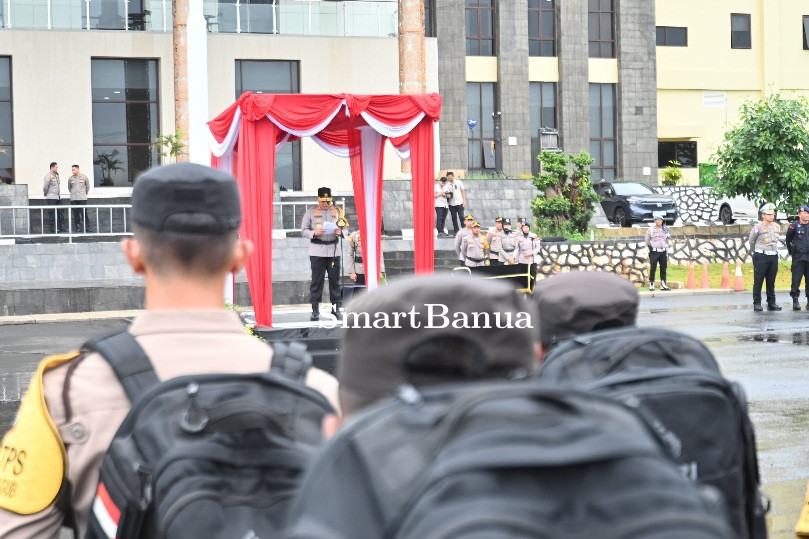 1000 Personel Pengamanan Pilkada Serentak Kembali Ke Mako Polda Kalsel