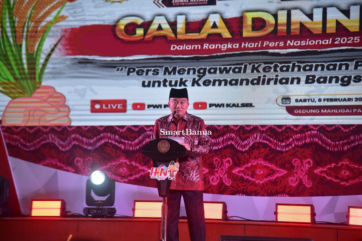 GALA DINNER HPN, GUBERNUR : MOMENTUM MEMPERKUAT PERAN PERS DALAM MEMBANGUN NEGERI