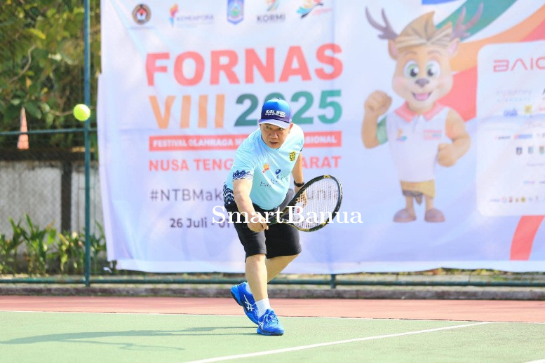 Main Lepas, Sekda Kalsel Tunjukkan Semangat Juang Tinggi di FORNAS VIII