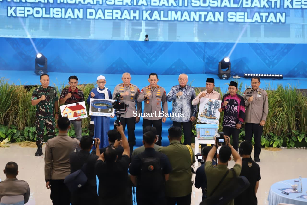 Gubernur H. Muhidin Dampingi Kapolri Listyo Sigit Resmikan Gedung Baru Perkantoran Polda dan Gedung SPPG Dukung Program MBG