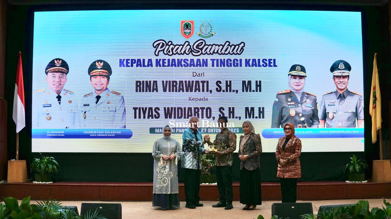 Gubernur Muhidin: Terima Kasih Ibu Rina, Selamat Datang Bapak Tiyas Widiarto di Kejati Kalsel