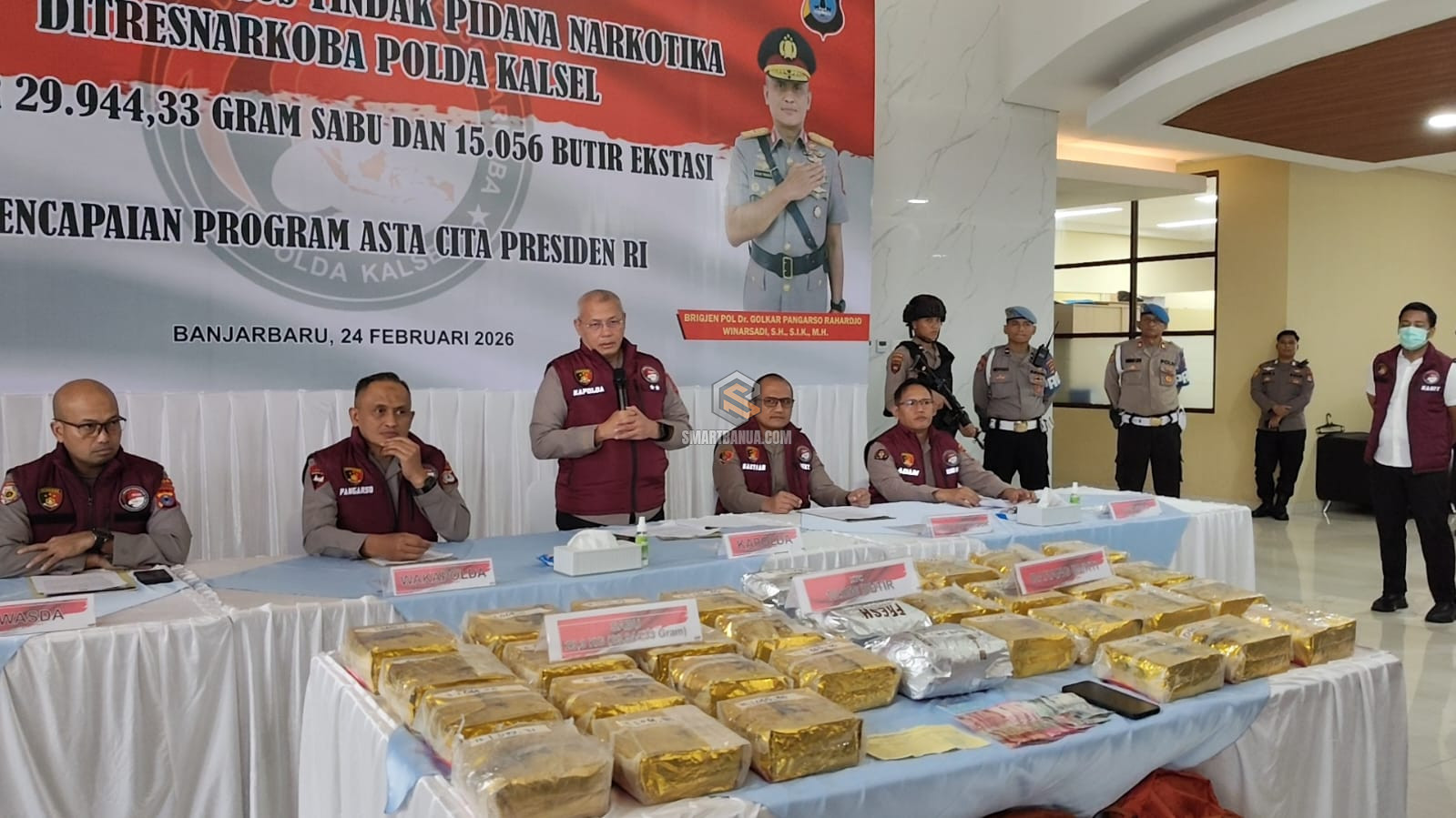 Awal 2026, Polda Kalsel Sita 30 Kg Sabu Jaringan Fredy Pratama