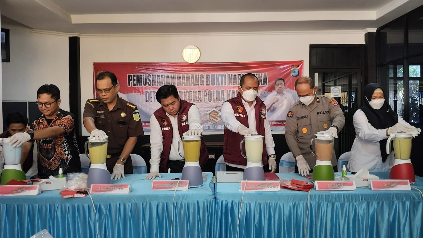 Polda Kalsel Musnahkan 2,7 Kg Sabu dan 7.019 Butir Ekstasi