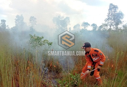Curah Hujan Menurun, Pemprov Kalsel Tingkatkan Kesiapsiagaan Karhutla